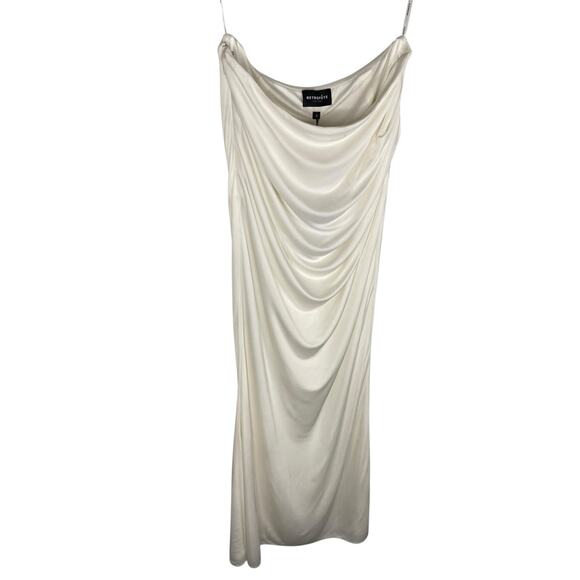 Retrofete Vivienne Draped Maxi Skirt Silk Blend Party Bridal Vacation Summer S - Picture 9 of 12